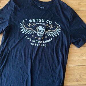 Vintage WETSU Airborne Community "Life is too short to be a leg" T-shirt
